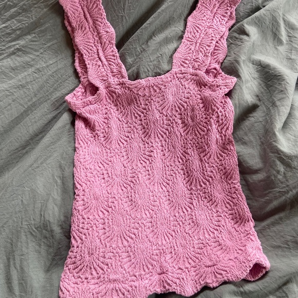 FREE PEOPLE LOVE LETTER 💌 CAMI IN PINK 💖LEMON 🍋 SZ M/LG - Picture 5 of 8